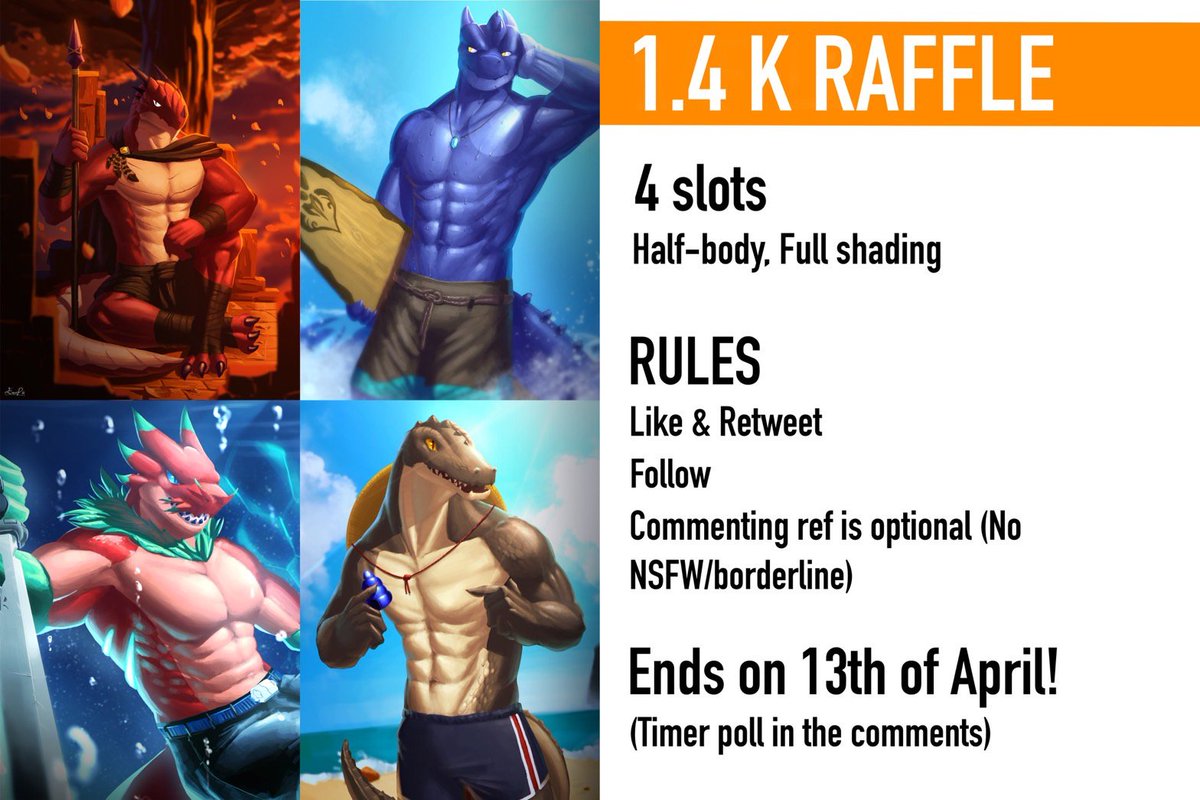 🌟 Thank you guys for 1.4K!! 🌟
Time for a long overdue raffle!

Good luck!!