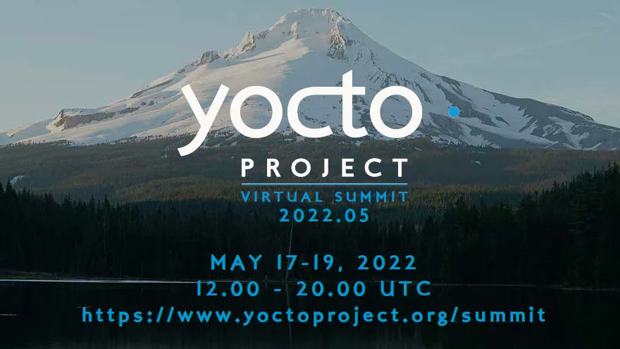yoctoproject's tweet photo. The YPS 2022.05 wants to hear your voice! Tell us about

Best Practices, Developer toolbox, Security, Reproducibility, DevOps, CI/CD, Containers, VMs ,Working with BSPs, Practical scenarios

For the first time, we also encourage Product showcases!

https://t.co/8M3gHm93aR https://t.co/ju4cIzZZ14