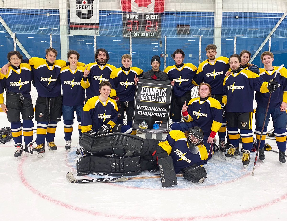 DCOTCampusRec's tweet photo. Congratulations to Intramural Competitive Hockey league champions β Taylorβs Thunder (Team 4)! π
After a second place regular season finish, the team overtook the first place Ginter-Brown Buckhorns (Team 5) with a 4-3 βAβ final victory. π
#DCOTCampusRec #getactivehavefun https://t.co/tEzhGumnXW
