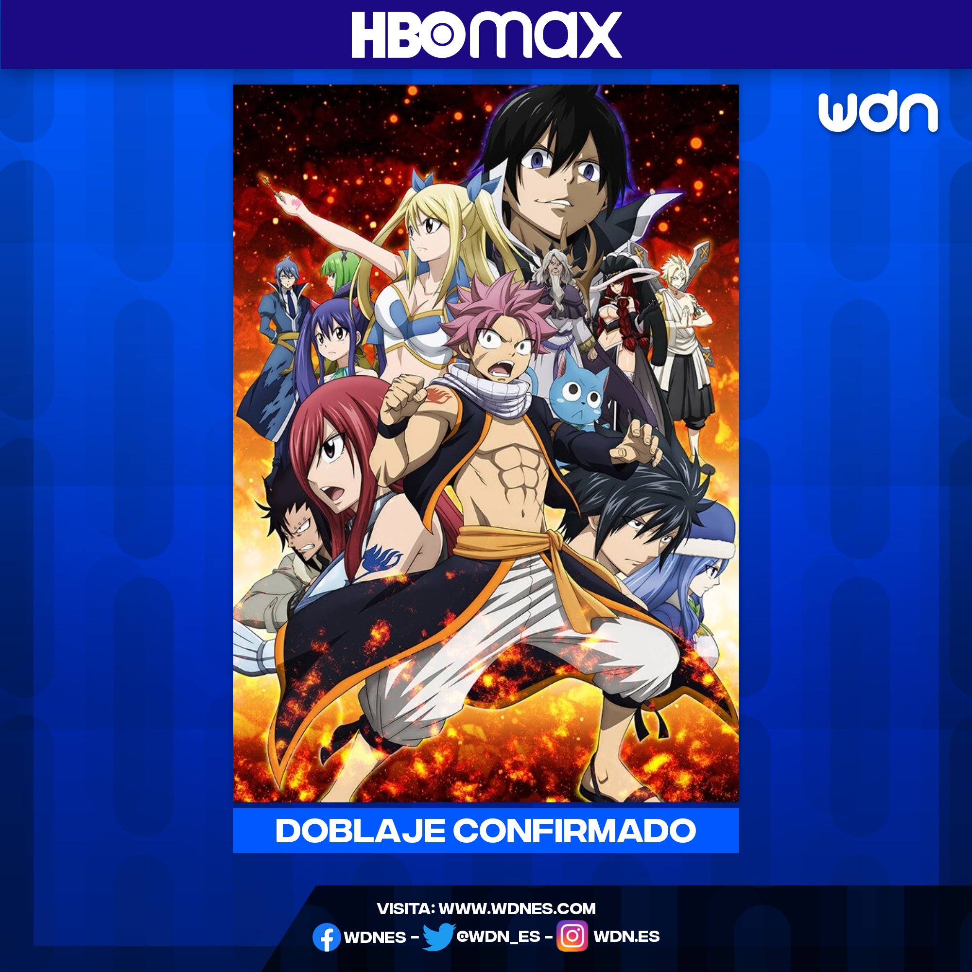 Fairy Tail llegará a HBO Max con un doblaje al Español Latino