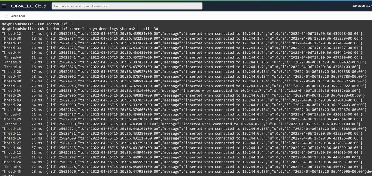 FranckPachot's tweet photo. I've a @Yugabyte DB on @OracleCloud running 100k inserts/sec at ~30ms (1 PK + 1 secondary index), with connections + processing + data distributed over 3 Availability Domains, during a few days to measure the cost. Want to have a look?
http://141.147.107.246:7000/tablet-servers https://t.co/lKVGFSpvkl