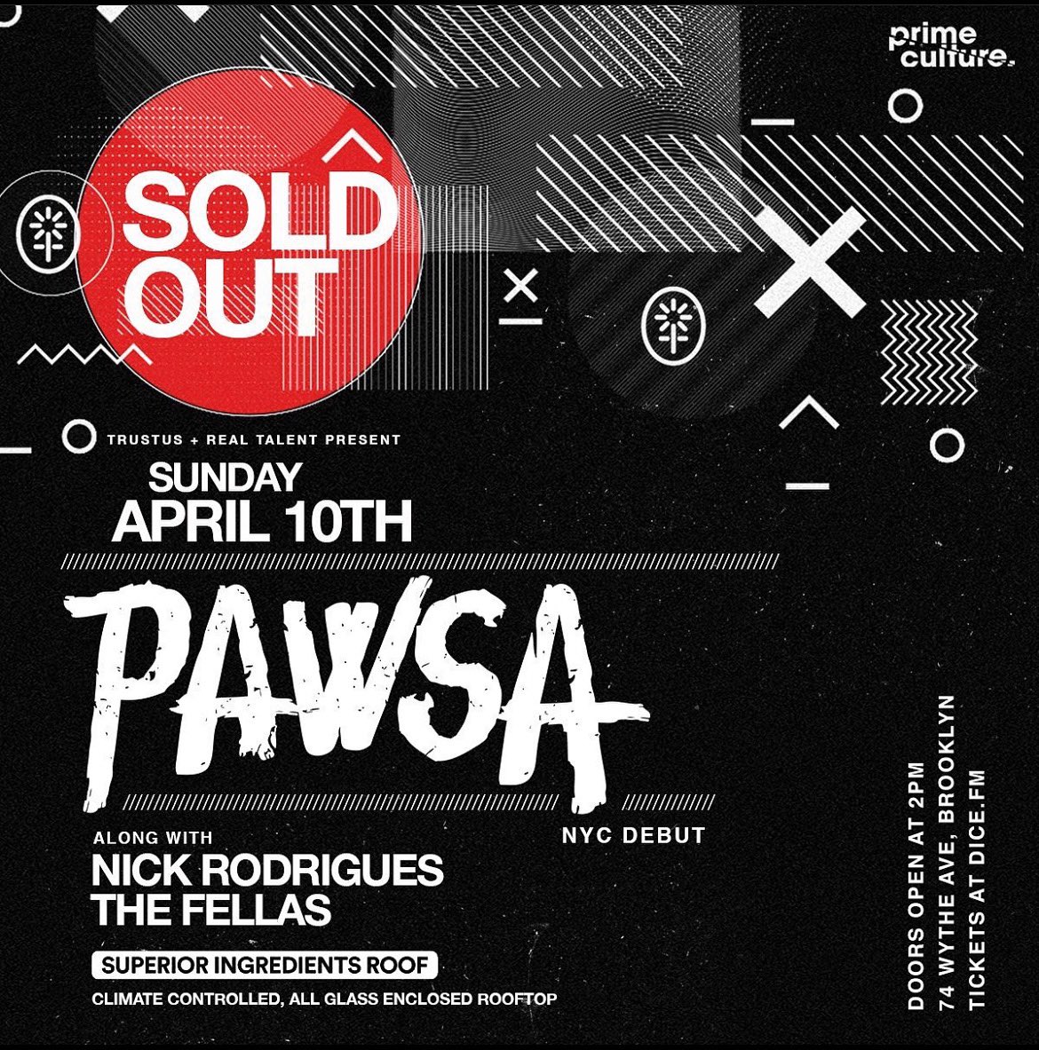 Double-dose of <a href="/PAWSAofficial/">PAWSA</a> debuts this weekend powered by Real Talent MGMT. 

Friday: <a href="/BijouBoston/">Bijou Nightclub</a> 
Sunday: Superior Ingredients, BK NY