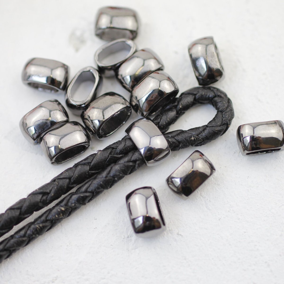 Excited to share the latest addition to my #etsy shop: Slider Beads, Jet Hematite, Bracelet, Clasp, Metal etsy.me/3NSzlSN #black #christmas #oval #beading #braceletconnectors #forbracelet #spacerbeads #bohobracelet #manbracelet