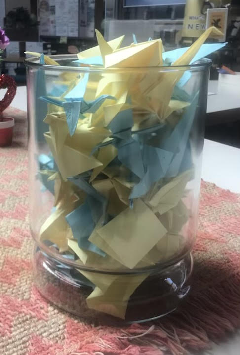 Our "Kranes" for Ukraine jar is full! We will be sending these soon. There is still time to get your crane added.