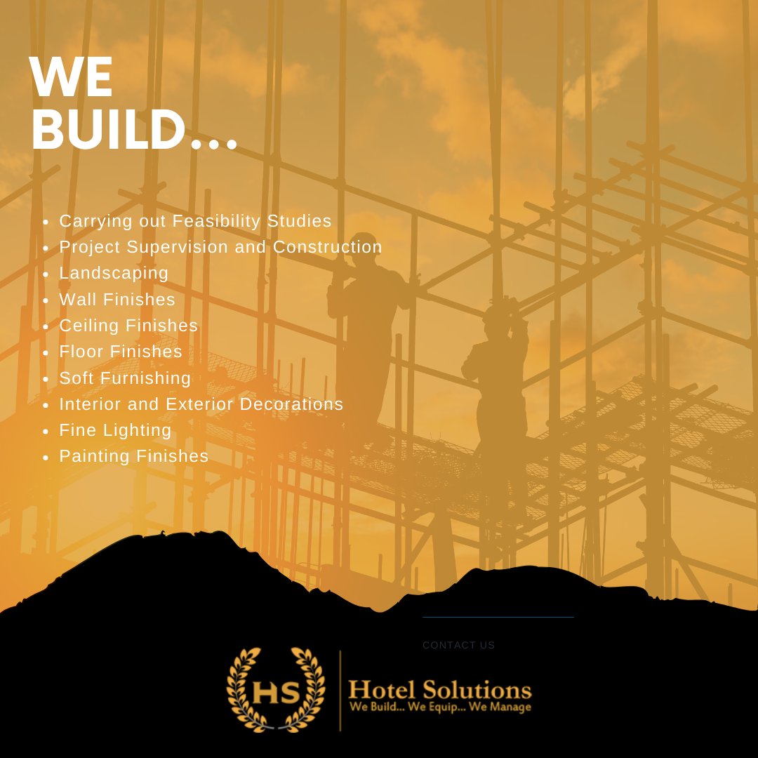 HotelSolutions5's tweet photo. You might only have the desire and resources to invest in the hospitality space and that's enough. 
We've got you from there at Hotel Solutions.

#webuild #weequip #wemanage
#hospitality https://t.co/tTnDjDSd5p