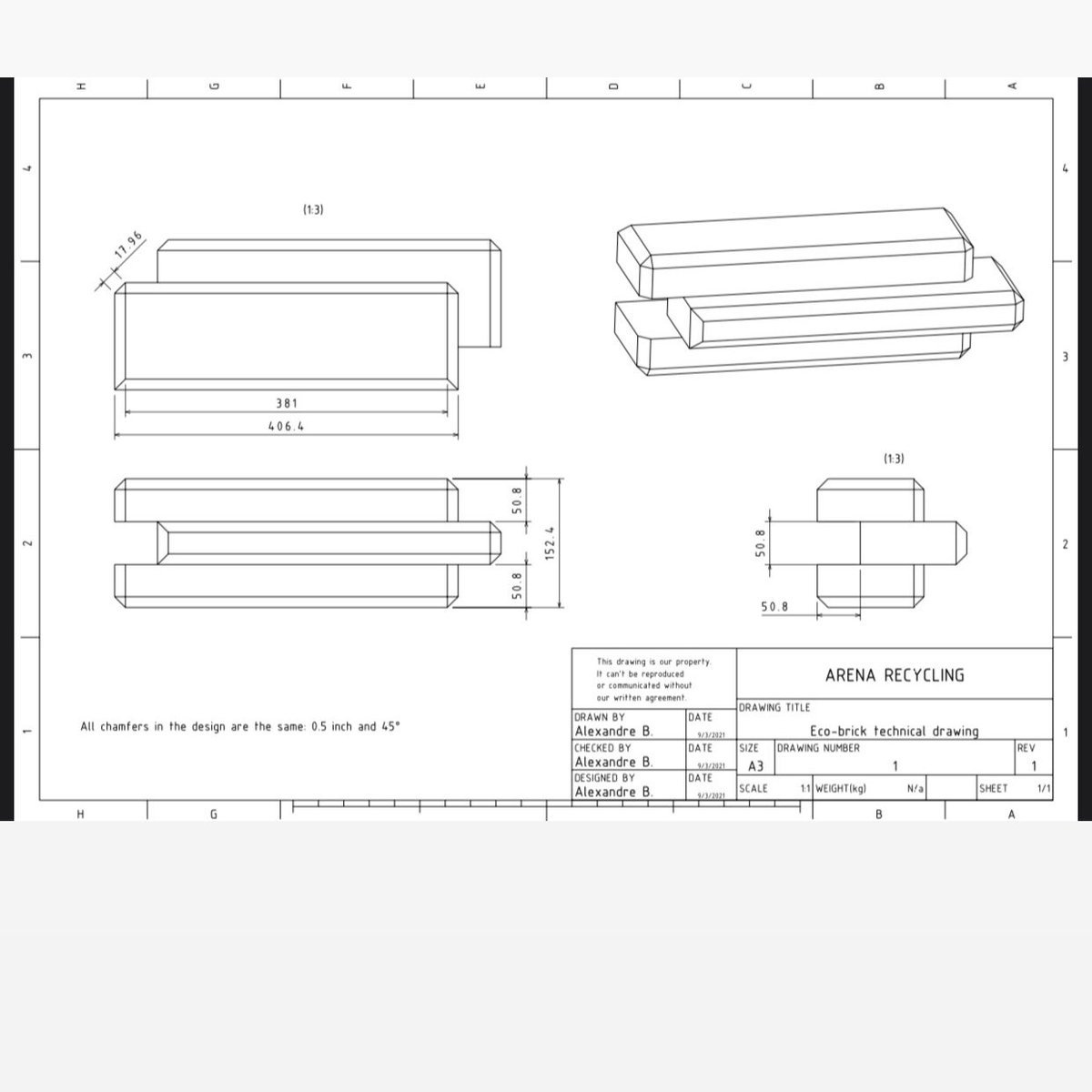 We got many questions from people and customers asking about the brick specifications 

Here it is ☑️Interlocking Eco-brick technical specifications
#plasticrecycling #wastemanagement