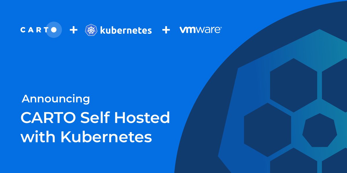 Announcing CARTO Self Hosted on @Kubernetes in partnership with <a href="/VMware/">VMware</a>. A large-scale cloud deployment option for our #LocationIntelligence platform. Security, scalability and flexibility at every layer of the #spatial analytics stack.
hubs.ly/Q017y1Kv0