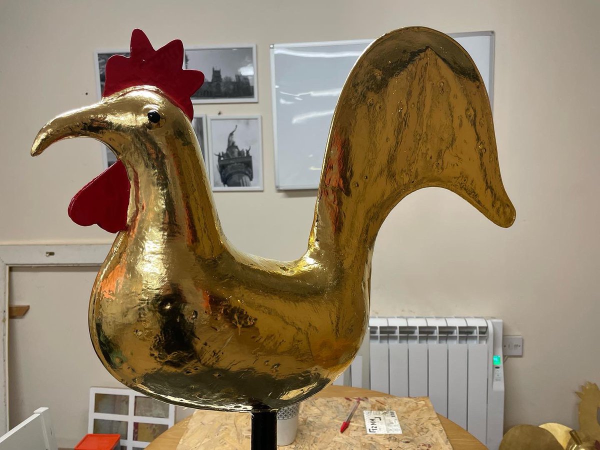 DawsonSteeplej1's tweet photo. A fresh new look for the cockerel at Much Marcle Church, Herefordshire.
Ready to go back up and shine once again after I. J. Preece & Son Ltd have done all their works.
#DawsonSteeplejacks #Restoration #goldleaf #gold #gilding #cockerel #cockerelsofinstagram #muchmarcle https://t.co/laLnSP7nYg