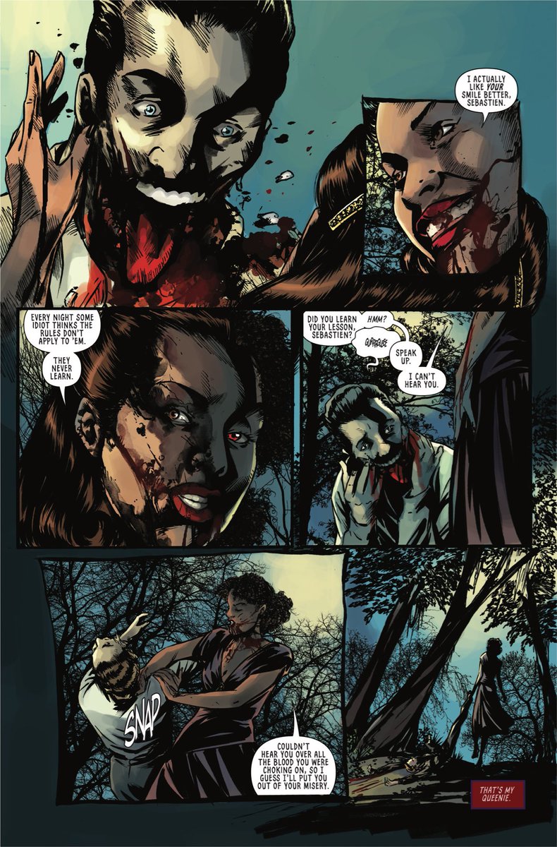 MizTeeFranklin's tweet photo. I’ve seen your concern about why am I writing DC Horror when Ive only written Harley Quinn. Here’s some pages from 2 different horror comics that I hope will ease your worry.
#TheOutfit #JookJoint https://t.co/n2DqUSkxvP