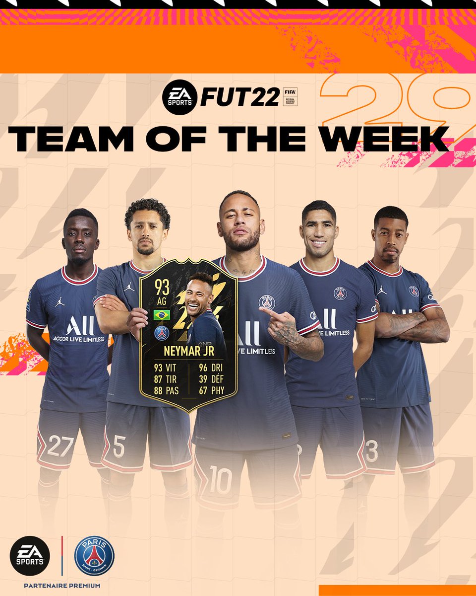 PSG_inside's tweet photo. 🔥 @neymarjr dans la #TOTW 

🎮 Disponible sur #FUT dès maintenant !

@EA_FIFA_France https://t.co/P3NzetQ4oe