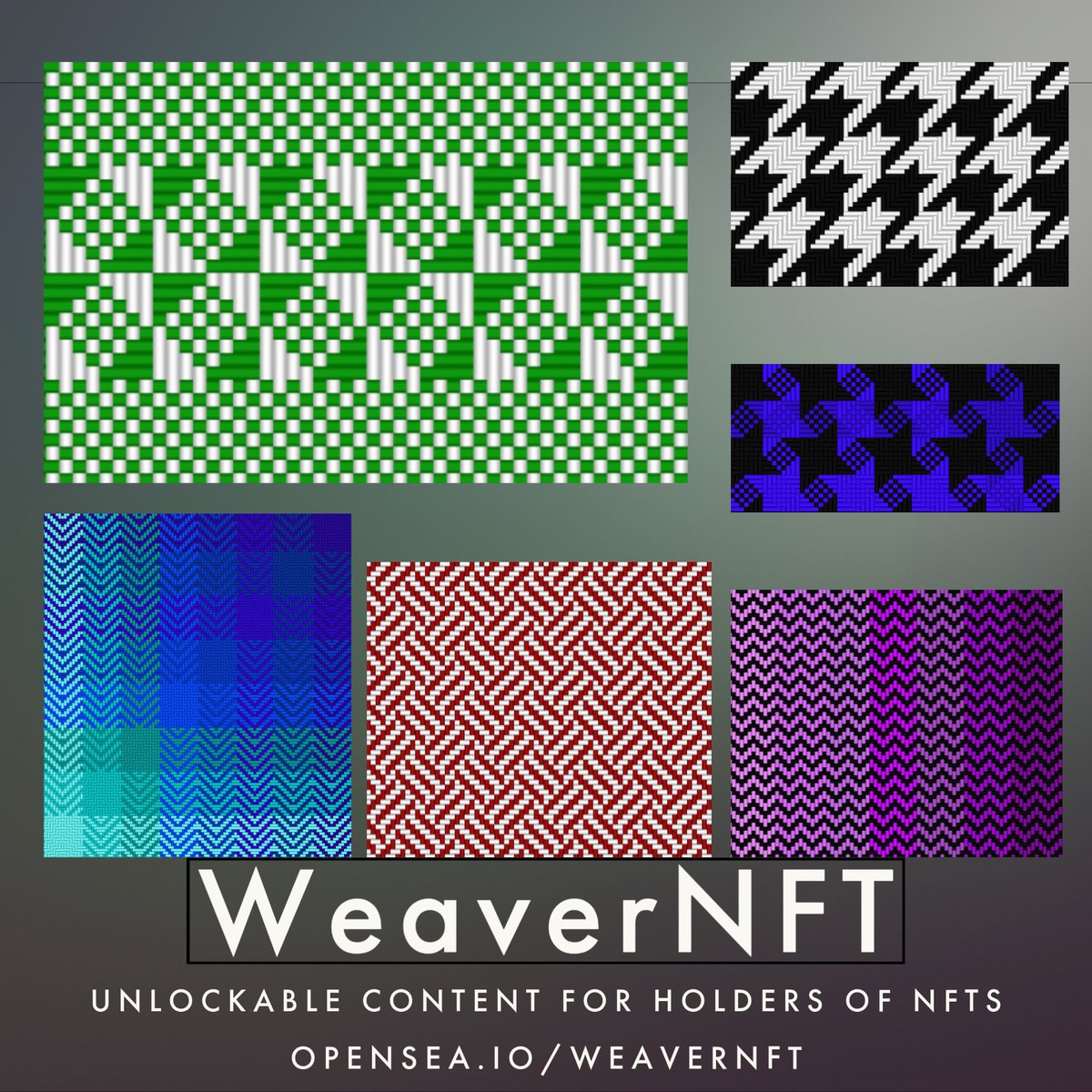 Weaver_NFT's tweet photo. Collection of traditional hand #weaving in digital form with unlockable content showing the process. As well as a limited edition piece where holders of the nft get hand woven fabric of the same design. Follow for more updates! 
https://t.co/E0TT0kk8yc https://t.co/ekrzeT5F81