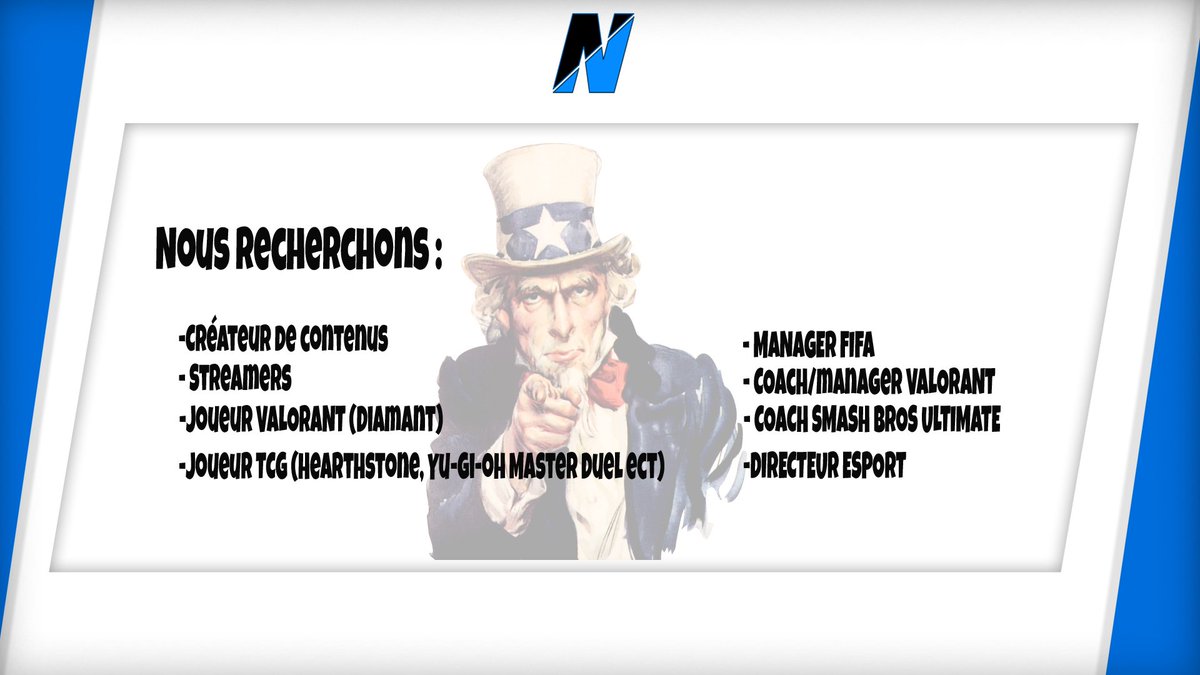 Structure_Netra's tweet photo. [RECRUTEMENTS] 

Voici nos recrutements concernant le mois d'avril ! 

N'hésitez pas à nous contacter pour postuler et à faire tournera cette annonce pour nous aider. 

Merci <3 

#NetraInArena https://t.co/V1R55rAbKn