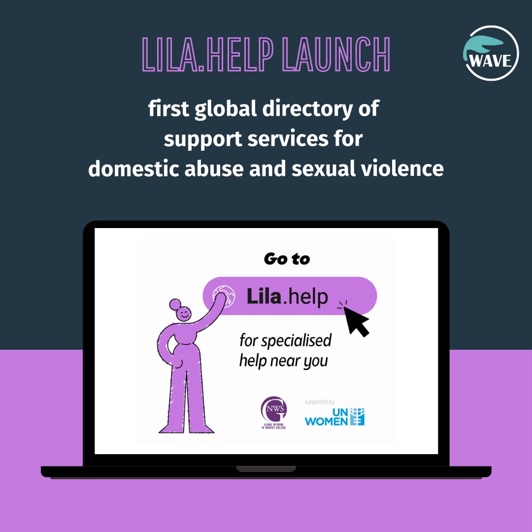 WAVE_europe's tweet photo. The barriers for people searching for help after violence or abuse should be as low as possible. 
#lilahelp is the #1 source for finding safe and updated info for help anytime, anywhere. A directory developed by Global Network of @WomensShelters 
https://t.co/Aq1bRxabVV https://t.co/Ho2o42YEUR