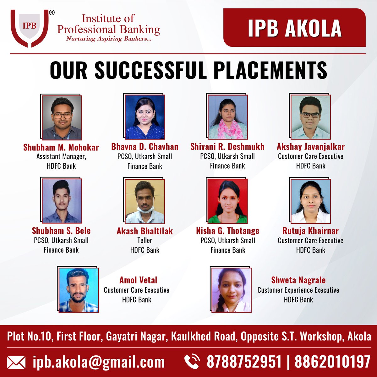 arvind_wankha's tweet photo. "IPB Akola" Incredibly Proud of all you've Accomplished.
Have fun with this exciting Advancement in Your Career.
#Congratulations #ipbakola #PGCRB #BankingtrainingProgram #Job #india #opportunity #goals #career #bankingcoaching #jobopportunity https://t.co/rmJMCeyE7x