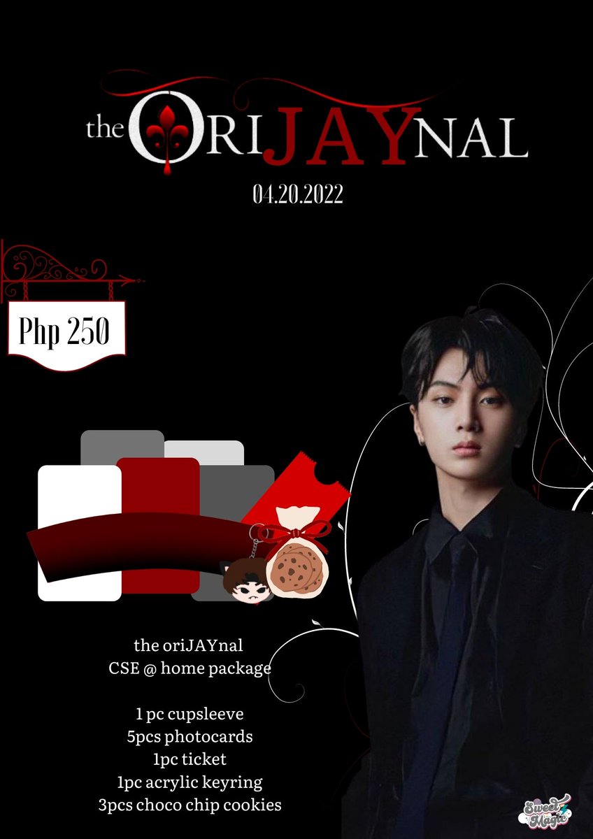 SweetMagicPH's tweet photo. #SweetMagicCSE
🦇the oriJAYnal🦇
↳ cupsleeve event @ home for Enhypen's Jay⚜️
↳ join for a chance to win 1 official jay photocard!
by Sweet Magic PH
form: https://t.co/4vIrZKTDuS https://t.co/AsyusvjsVT