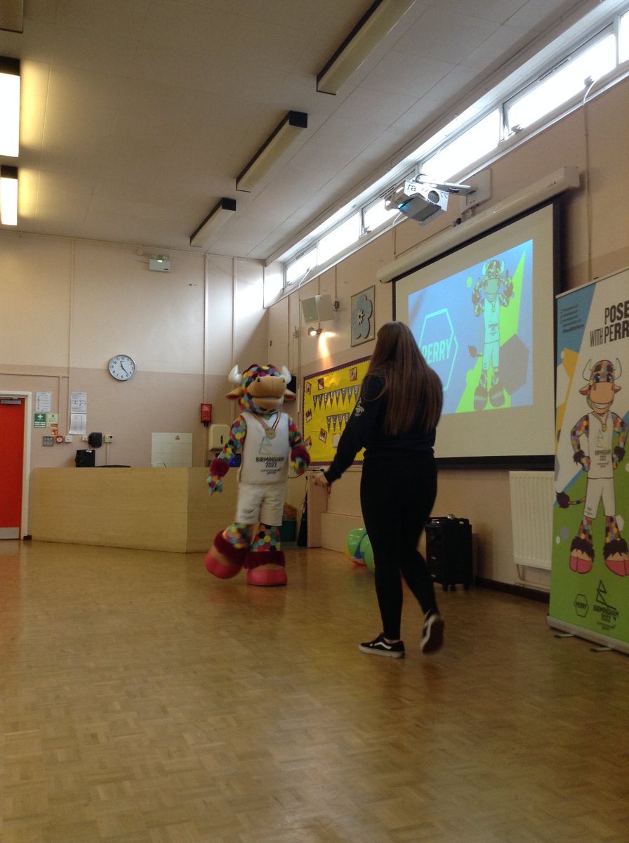 SoulsSchool's tweet photo. We have just had the most exciting visitor 
@soulsschool! We loved our visit from Perry @birminghamcg22. The children @SoulsSchool have been learning all about The Common Wealth Games and who Perry is #SayHiToPerry #mascot https://t.co/JME7GJ5jxk