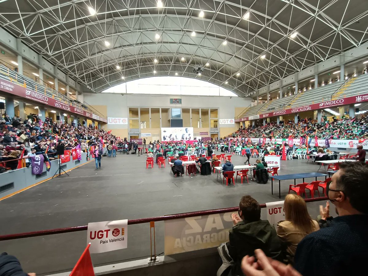 ugtficapv's tweet photo. Representantes de UGT FICA PV han participado junto con unos 2.500 delegados y delegadas procedentes de las distintas Uniones y Federaciones del sindicato en toda España, en la Asamblea Confederal bajo el lema “Ahora + salarios. Seguimos avanzando”, que se desarrolla en Córdoba. https://t.co/ySguKh15Jz