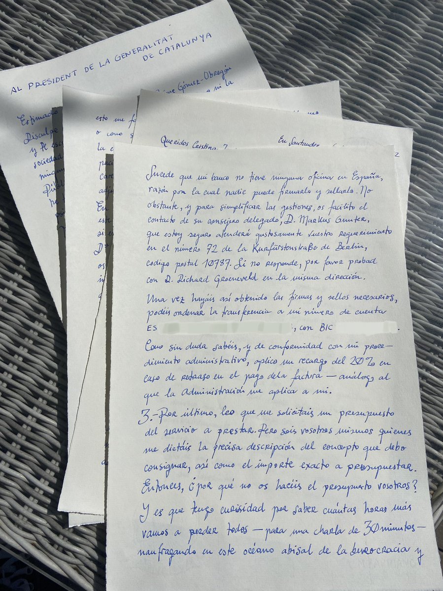 ¿Cuánto tiempo podemos perder todos en este laberinto de ratas de los trámites administrativos?

Acabo de enviarles por correo postal, manuscritos en papel, los absurdos modelos legales que me piden.

¡Y que lo «digitalicen»! 😂

#AdministraciónAmish