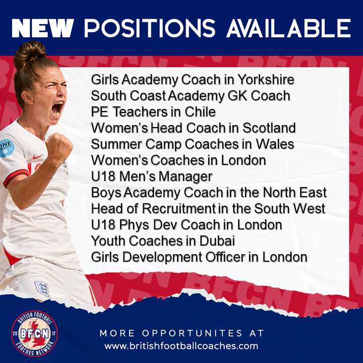 New jobs added!
View jobs here: bit.ly/32HAV7u
Get BFCN Membership here: bit.ly/3g6WUrm

#FootballCoachingJobs #CoachingJobs #CoachAbroad #CoachFootballAbroad #JobsInFootball #FootballJobs #FootballCoaching #BFCN