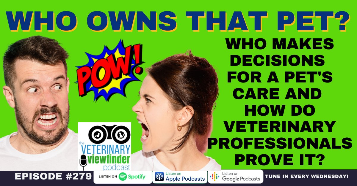 Who Owns that Pet? Who makes decisions for a pet's care and how do #veterinary professionals prove it? 

LISTEN:
Online: bit.ly/2HnJ9lf 
iTunes: bit.ly/VetView
Google Podcasts: bit.ly/GoogleVV
Spotify: bit.ly/VetViewfinder

#pets #podcast #vettech