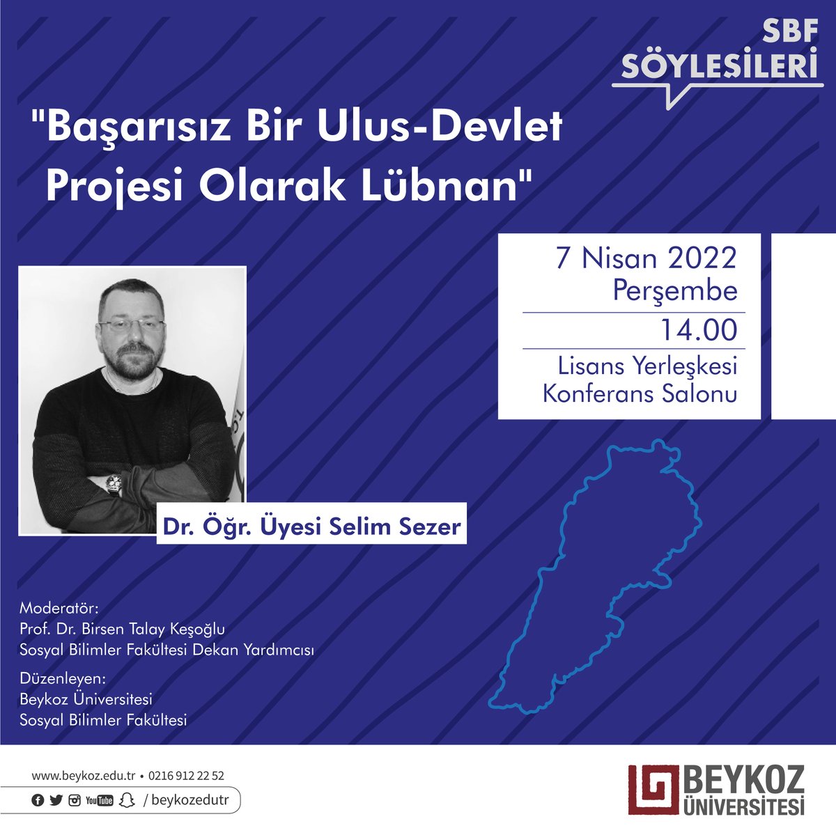 Dr. Öğr. Üyesi Selim Sezer'i ağırlayacağımız SBF Söyleşimiz yarın saat 14:00'da.