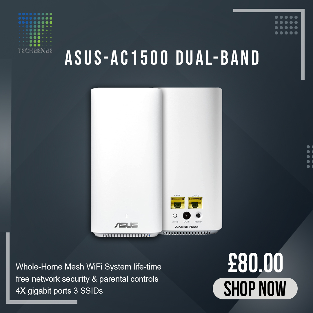 ASUS-AC1500 Dual-band Whole-Home  for just  £80.00
.
.
Shop now
Click on the link below
techsenseshop.co.uk/.../asus-ac150…
.
Contact us@01614777754
.

Email us: customercare@techsenseshop.co.uk
 #Asus #shopnow #techsense #dell #lcddisplay #ShopNow #Portab   #laptops   #shopnow #techsense