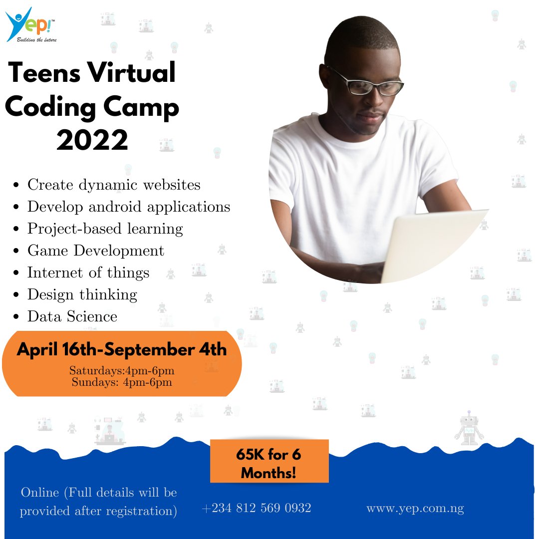 yepworldwide's tweet photo. #Coding is the future. Sign your TEENS up for our 6 month full-stack programming course today on https://t.co/zcvXZZlE9F https://t.co/V9d8yCN6J0
