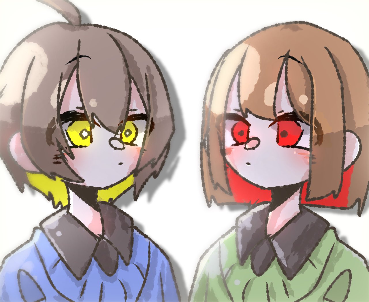 توییتر 笹 イラスト垢 در توییتر 人間 Undertale アンダーテール キャラフリ フリキャラ Frisk Chara フリスク キャラ Undertale好きさんと繋がりたい 絵柄が好みっていう人にフォローされたい T Co Tmrmjfevgb