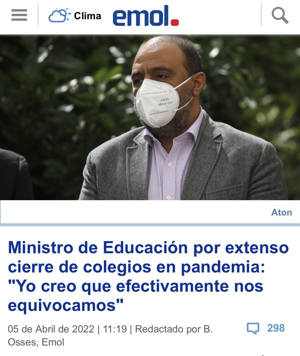 Efectivamente, se equivocaron, y acusaron constitucionalmente al ministro de educación por querer abrir los colegios (@gabrielboric votó a favor, igual que los retiros). Eso demuestra q no les importaban los niños o la inflación, sino atacar a quien gobernaba para llegar al poder