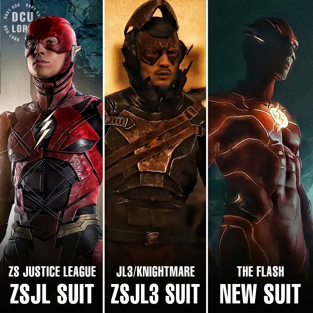 DCULORD's tweet photo. Favorite #Flash suit???
#ZackSnyder #RestoreTheSnyderVerse https://t.co/WiJA4sodEm