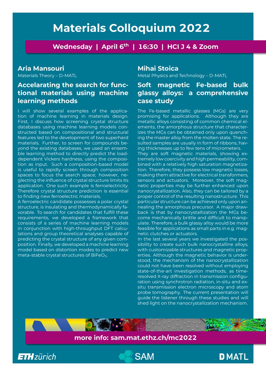 Scientific Staff Association at Dept. of Materials tweet media