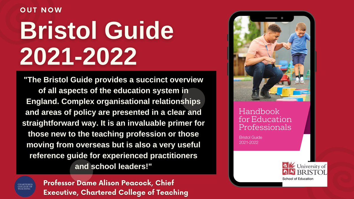 Planning to get into #teaching?  The Handbook for #Education Professionals: Bristol Guide is endorsed by <a href="/CharteredColl/">Chartered College of Teaching</a> and available to purchase as a book or PDF.  

Find out more here:

bristol.ac.uk/education/expe…

#BristolGuide #Schools #Teach #Students #ECT