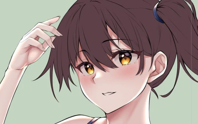 全然途中だけど良い顔描けた気がする 
