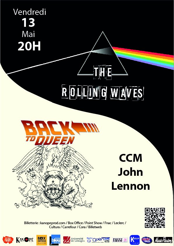 Vous êtes fan de Rock ? 
Vous auriez aimé voir Queen et Pink Floyd en concert ?
Venez le 13 mai au CCM John Lennon voir Back To Queen et The Rolling Waves.
billetweb.fr/queen-pink-flo…

#musique #concert #pinkfloyd #queen #rock