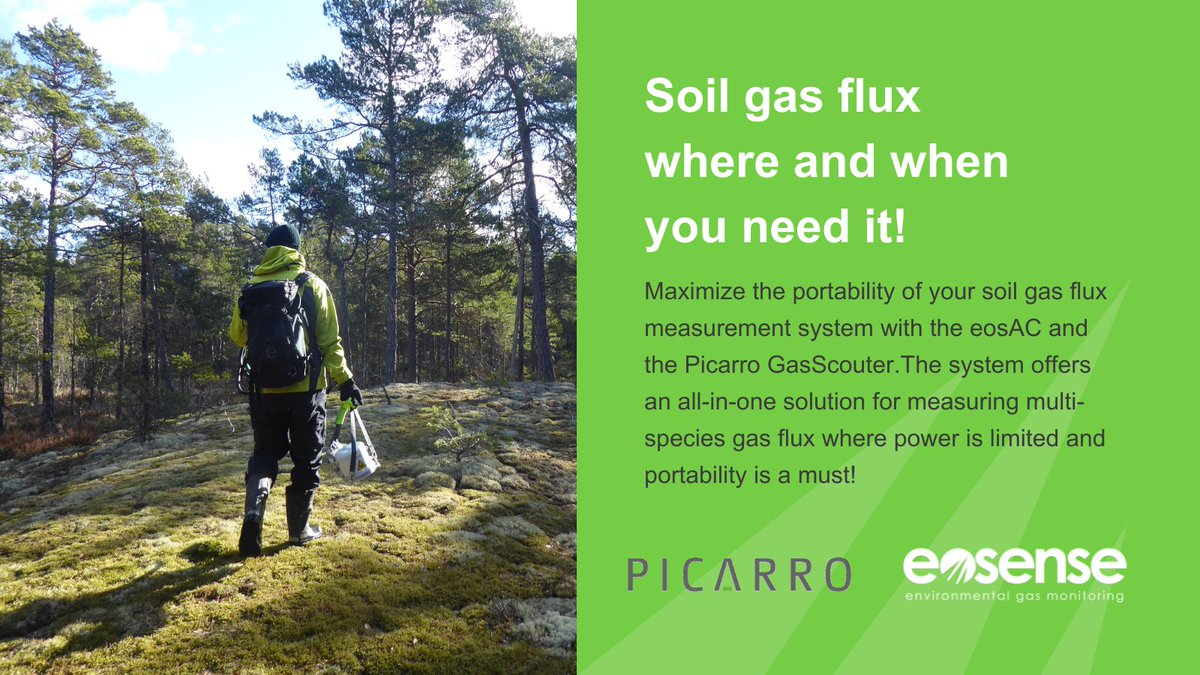 eosense's tweet photo. Survey-style soil gas flux measurements are a breeze with the eosAC and the @Picarro GasScouter! 

We wrote a Case Study with @MikePeacock86 and @GGranath who used the system to compare GHG emissions between burned and unburned forest https://t.co/02slBrXLDl https://t.co/xLijkcUgwS