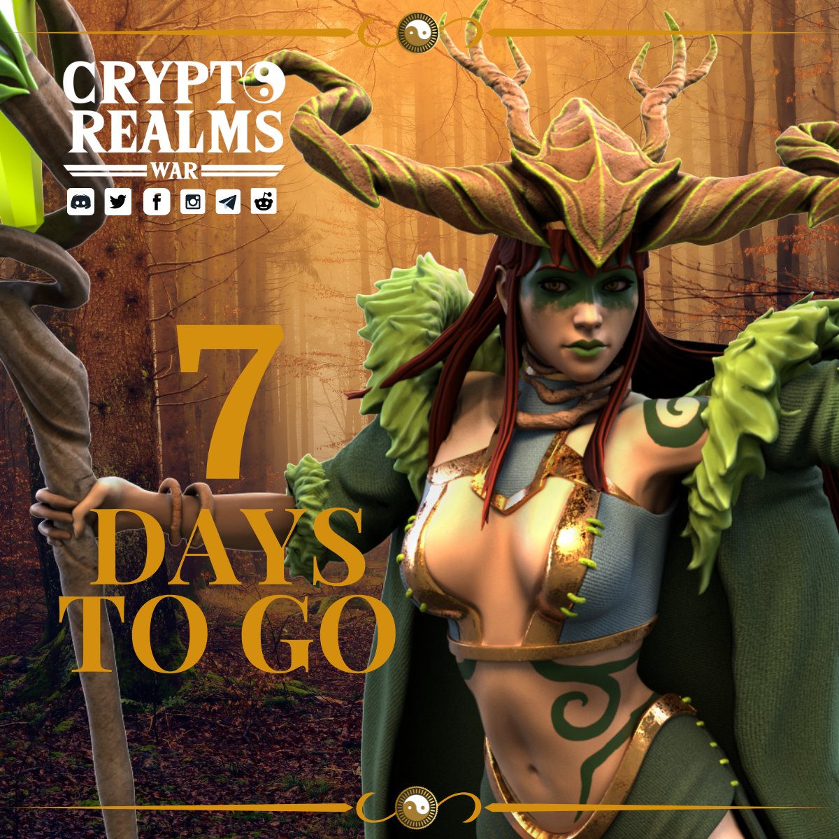 cryptorealmswar's tweet photo. 𝟳 𝗱𝗮𝘆𝘀 𝘁𝗼 𝗴𝗼❗
Will you be one of the lucky few who will own 𝗧𝗶𝗲𝗿 𝟭 𝗪𝗮𝗿𝗿𝗶𝗼𝗿 𝗡𝗙𝗧𝘀❗

Go to the Whitelist Portal 🔥 https://t.co/OgScSvA0Xy 🔥 Only 2,500 NFTs for mint.
or Stake 1000 $YNY ☯ https://t.co/UqzBKQIuUO☯ to get a chance at a Whitelist spot! ⚔️ https://t.co/PvihlkxUXb
