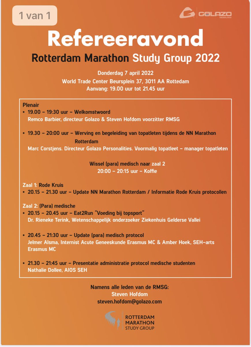 #demooiste RefereeravondWTC#MedicalTeam#NNMarathonRotterdam#RotterdamMarathonStudyGroup#Vrijwilligers(Para)Medisch#Wetenschap&amp;Sport# lnkd.in/eDN8ecyh WeAreReady🏃🏾