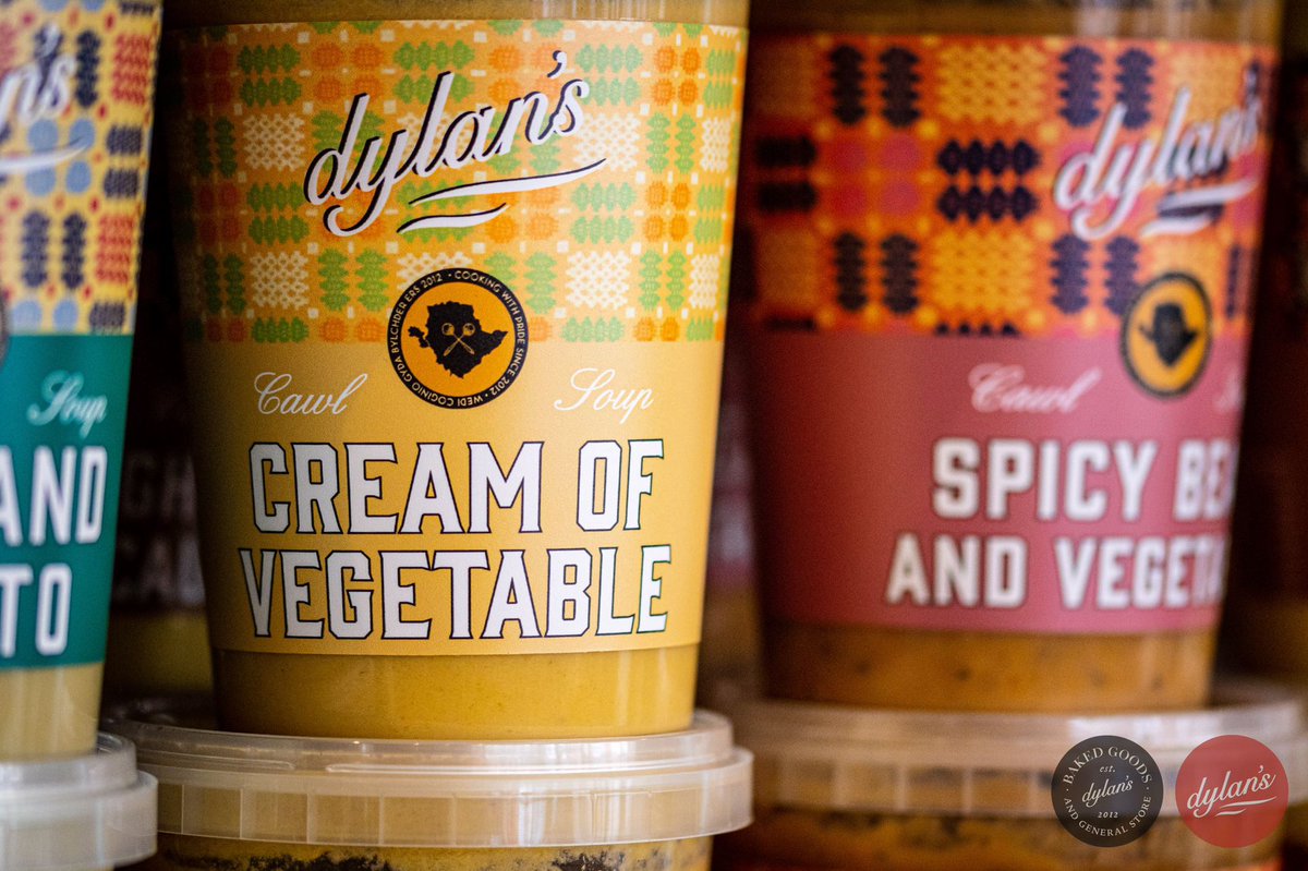 Have you tried our soups? Ydych chi wedi drio ein cawl?

There’s award-winning Leek and Potato, Cream of Vegetable, Spicy Bean and Vegetables, Carrot and Coriander, Curried Cauliflower, and Apple and Celeriac.