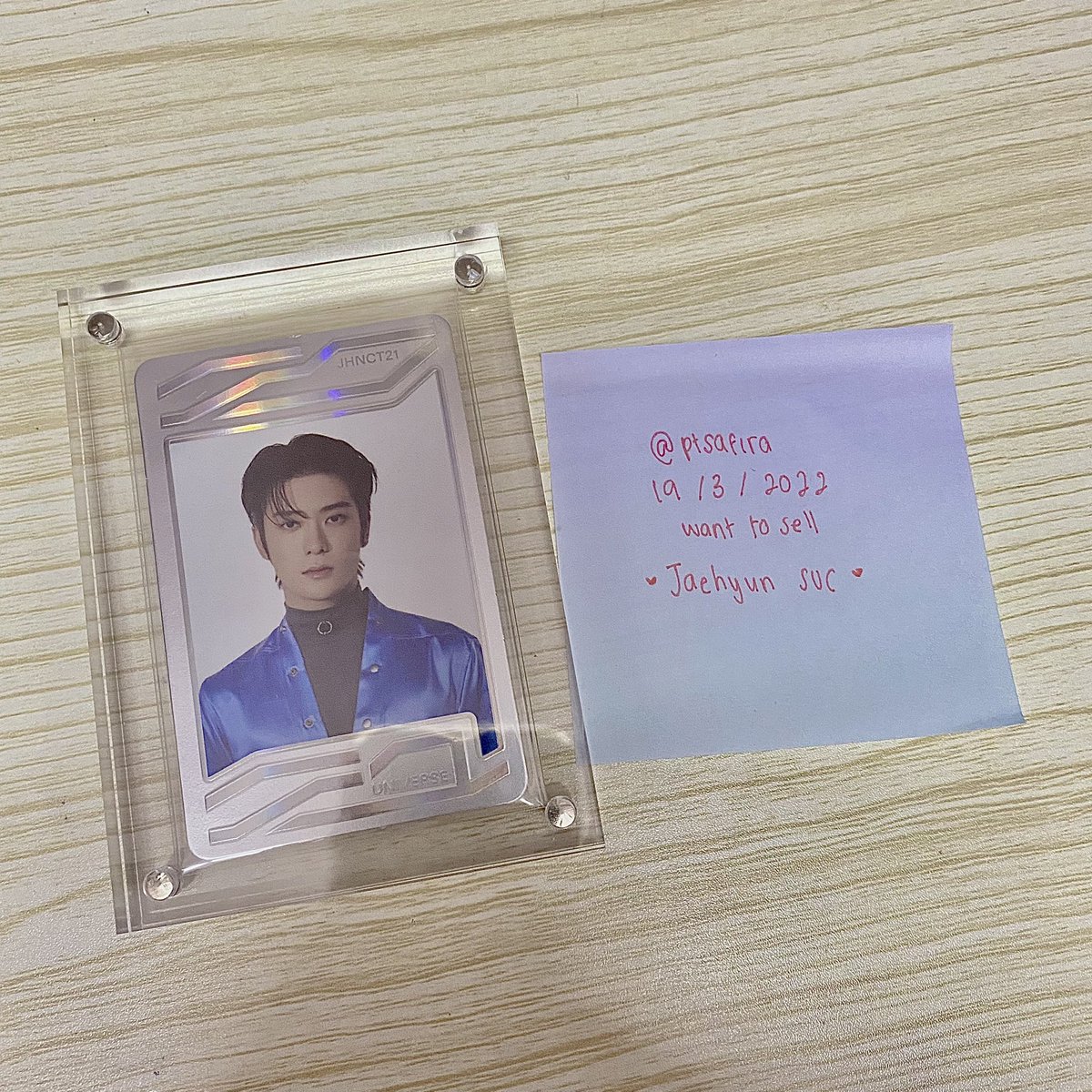 ptsafira's tweet photo. wts lfb nct // #PasarNCTmy #pasarNCT 

♡ Jaehyun SUC (Special Universe Card)
♡ RM2k (bought at RM2.8k)
♡ dm to claim/for pc condition + inquiries
♡ WW shipping 

GA: 1 random retweeter will get RM30 once sold!

🔖 Jaehyun SUC universe pc ph ina sg my th vn #ตลาดนัดnct https://t.co/i26q4N5ptR