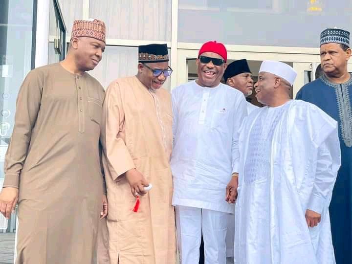 jrnaib2's tweet photo. Saraki, Tambuwal and Kauran Bauchi were in Rivers state Government House to discuss on plans for consensus building with Governor Wike. #PDP_POWER ๐ช https://t.co/AMT1MsazCB