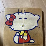 キティちゃんの木製パズルが難し過ぎる!顔が大変なことに…