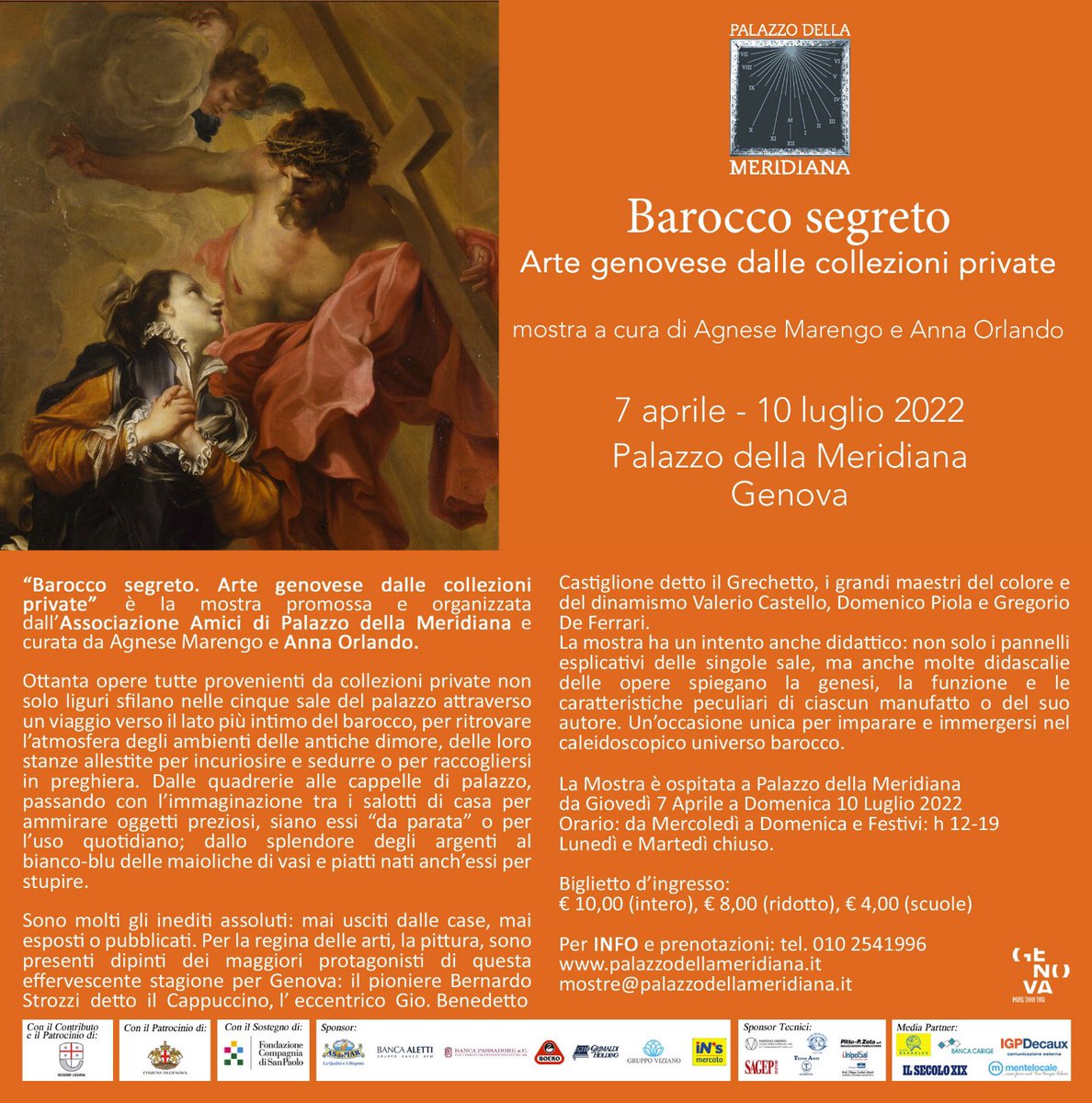 Presentata alla stampa la Mostra #Baroccosegreto a cura di <a href="/AnnaOrlandoGE/">Anna Orlando</a> e Agnese Marengo con <a href="/DViziano/">davide viziano</a> e <a href="/IlariaCavo/">Ilaria Cavo</a>. Da 7 aprile a 10 luglio a #palazzodellameridiana