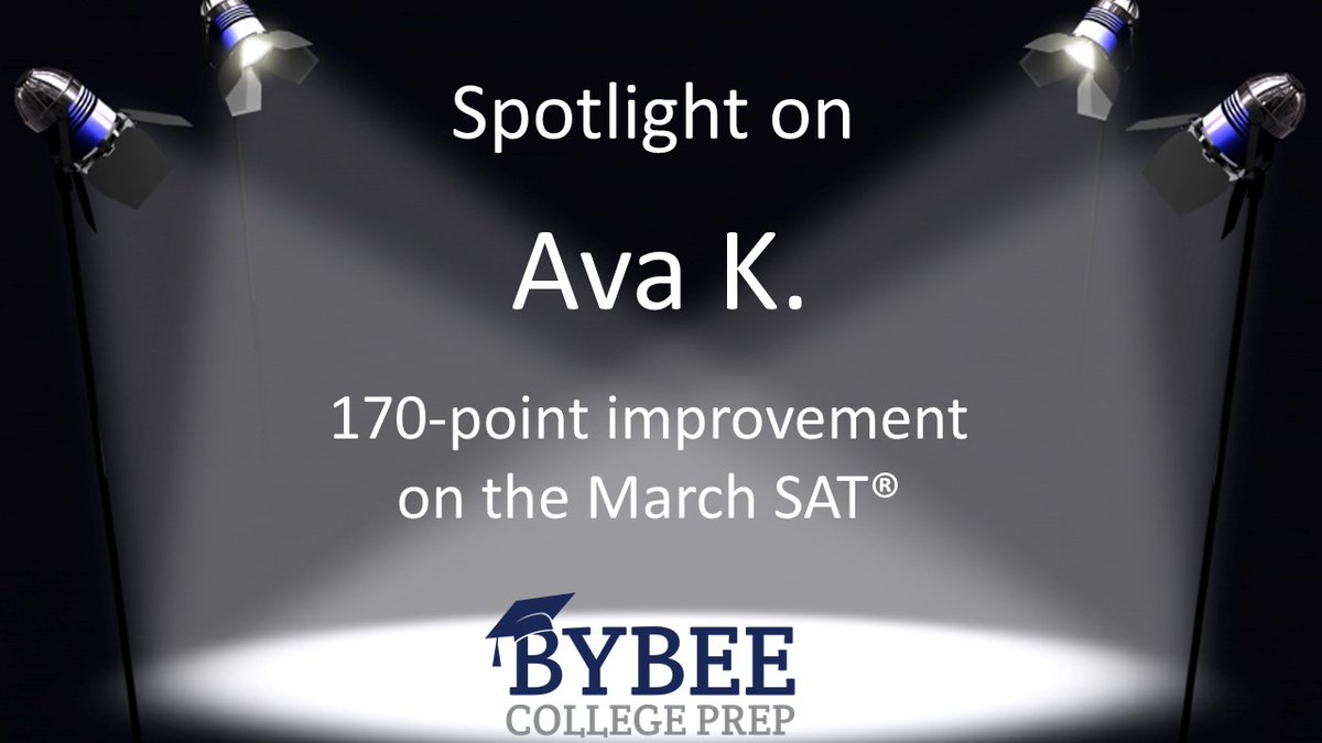 bybeeprep's tweet photo. Another student making fantastic improvement! Way to go Ava!

#SAT #college https://t.co/zB67ZKjb8U