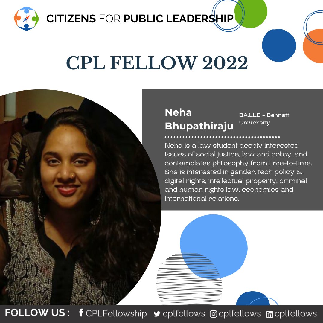 CPLFellows's tweet photo. We are pleased to introduce Neha Bhupathiraju, Renee Jose (@Renee87693067) and Richi Singh, the #CPLFellows of 2022.

#PublicPolicy #Careers #Leadership #Fellowship #India #Mentorship https://t.co/zLKhMN0qYy