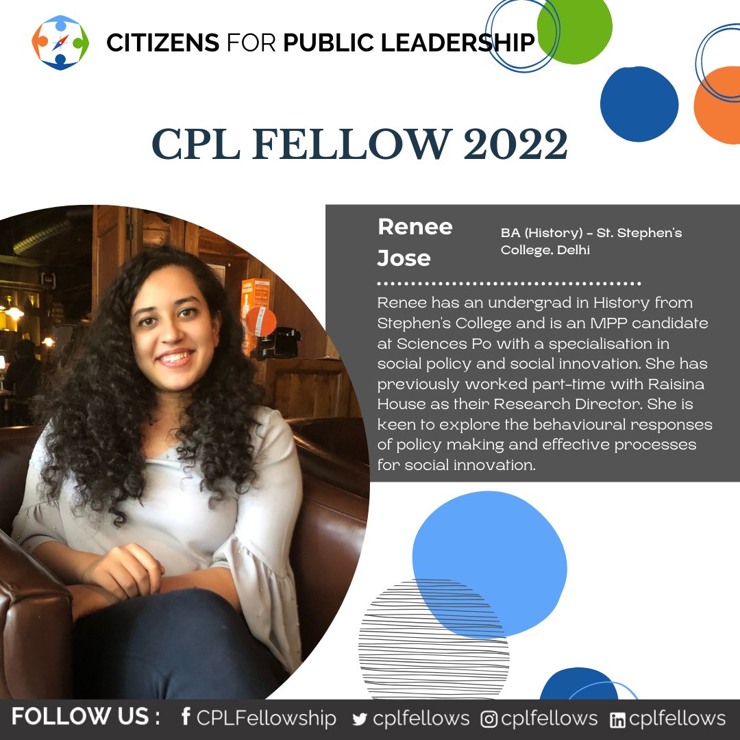 CPLFellows's tweet photo. We are pleased to introduce Neha Bhupathiraju, Renee Jose (@Renee87693067) and Richi Singh, the #CPLFellows of 2022.

#PublicPolicy #Careers #Leadership #Fellowship #India #Mentorship https://t.co/zLKhMN0qYy