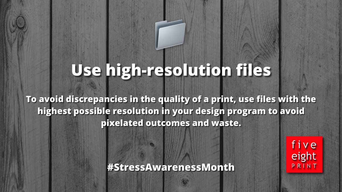 fiveeightprint's tweet photo. π Use #highresolution files - To avoid discrepancies in the quality of a print, use #files with the highest possible resolution in your #designprogram to avoid pixelated outcomes and waste.
(5/7) https://t.co/iCPyYFgLs1