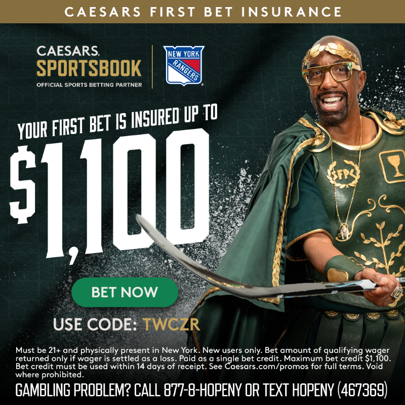 CaesarsSports's tweet photo. 🏒Caesar has your back, people🏒 Get up to $1,100 back as a Free Bet if your first bet loses.