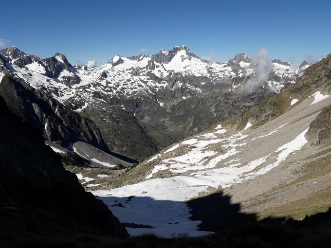 Balaïtous et Palas depuis le bassin lacustre du pic Arrouy #Bigorre