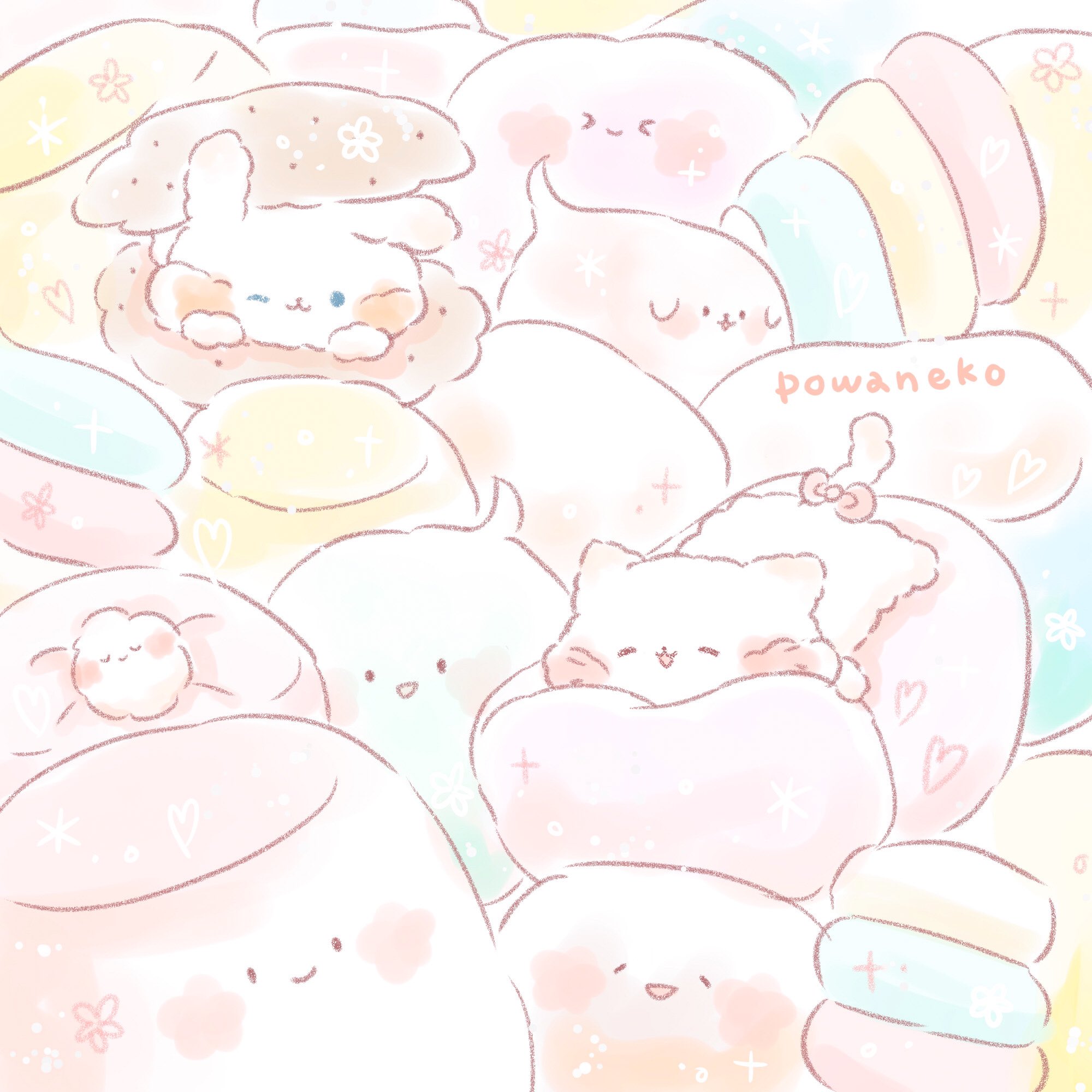 ぽわねこ 今日は マシュマロの日 ほわほわマシュマロ Gt Lt Illustration イラスト 今日は何の日 猫 うさぎ ゆるいイラスト T Co Fdcq8g5zvw Twitter