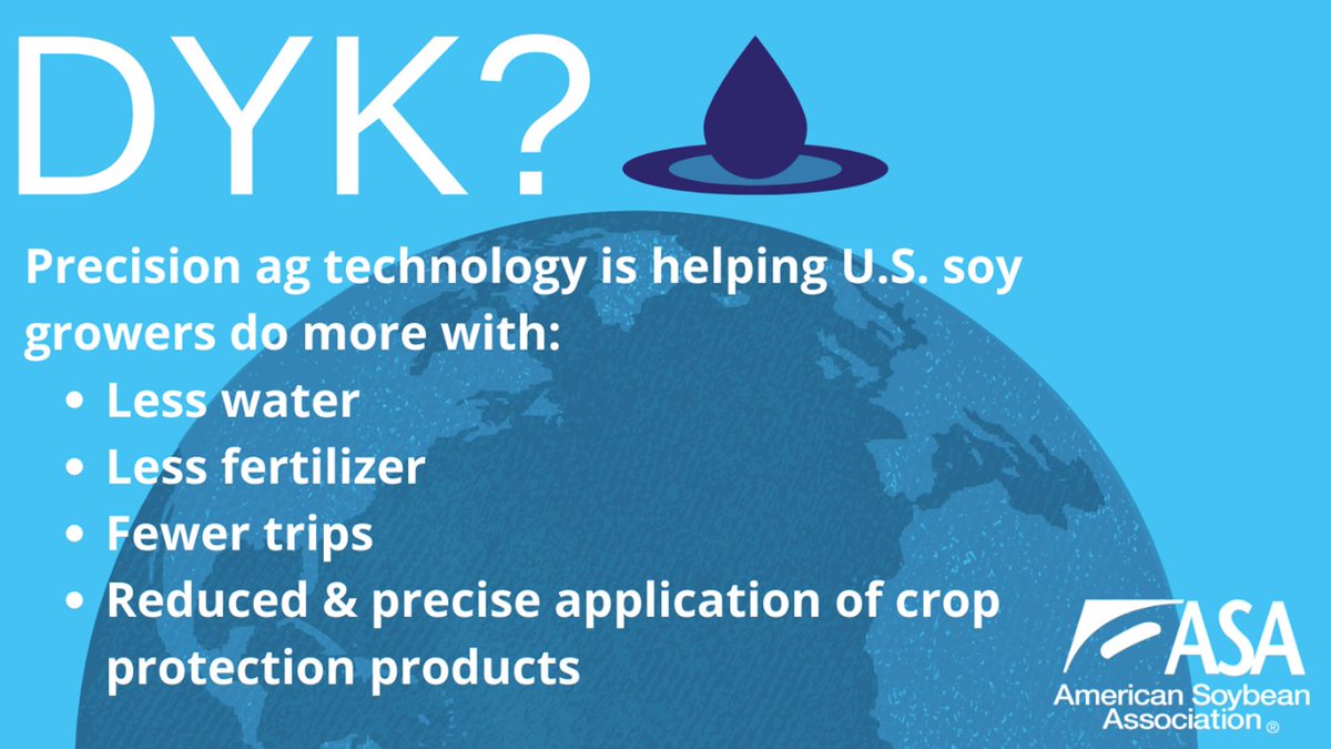 ASA_Soybeans's tweet photo. Farmers are using less to grow more. ๐ง๐ฑ Learn more about how #PrecisionAgWorks to leverage technologies to enhance #sustainability through more efficient use of water & more: https://t.co/DHdLKlV2Ci #USSOY #SoyOnWater #Conservation https://t.co/2InHNIgjGE